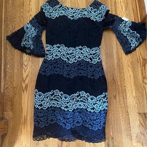 Alberto Makali Blue lace dress